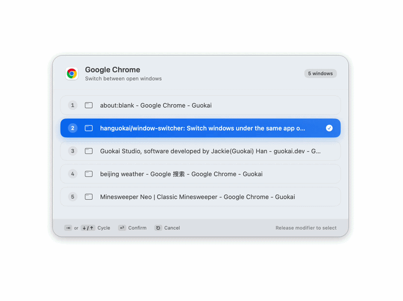 Window Switcher Demo